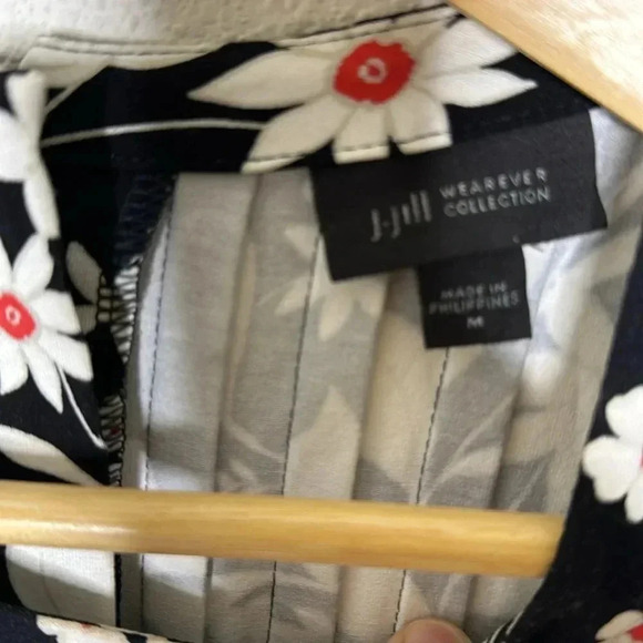 J. Jill Women’s Floral Feminine Dress Comfy Office Travel Size Medium - Picture 3 of 4